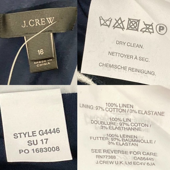 NEW J.Crew Going Places 100% Linen Dress Scalloped Layered Sheath Sleeveless 16 - Picture 7 of 15